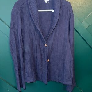 Dylan Deep Blue Textured Blazer